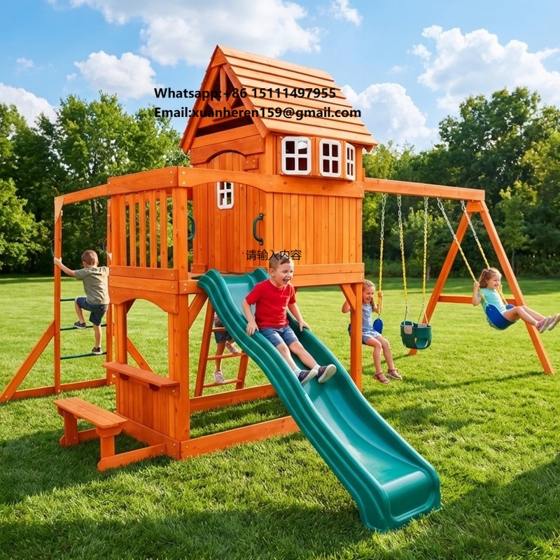 Kids Outdoor Treehouse - Large Outdoor Amusement Equipment Children Toy