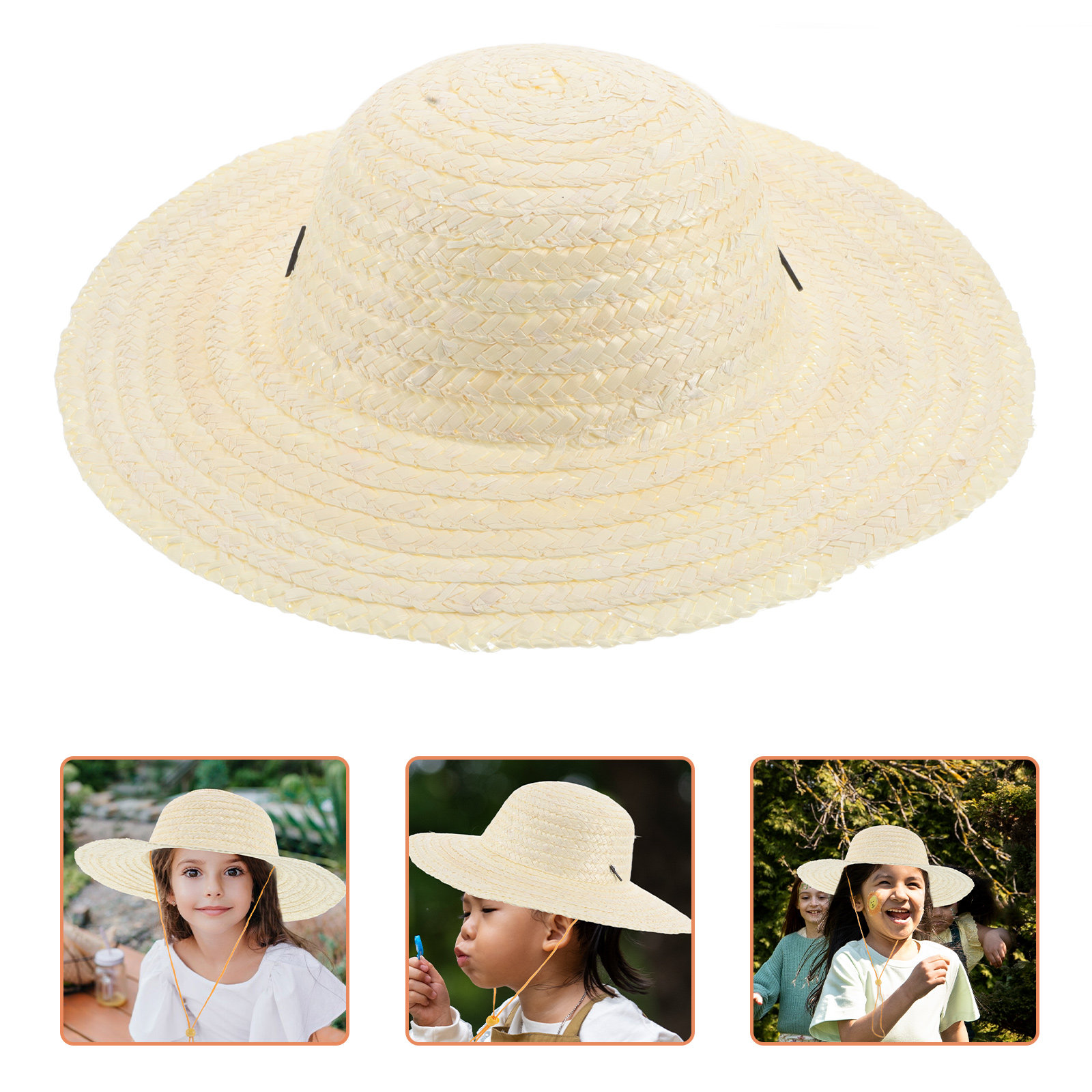 Kids Outdoor Hat - Wheat Straw Hat for Kid DIY