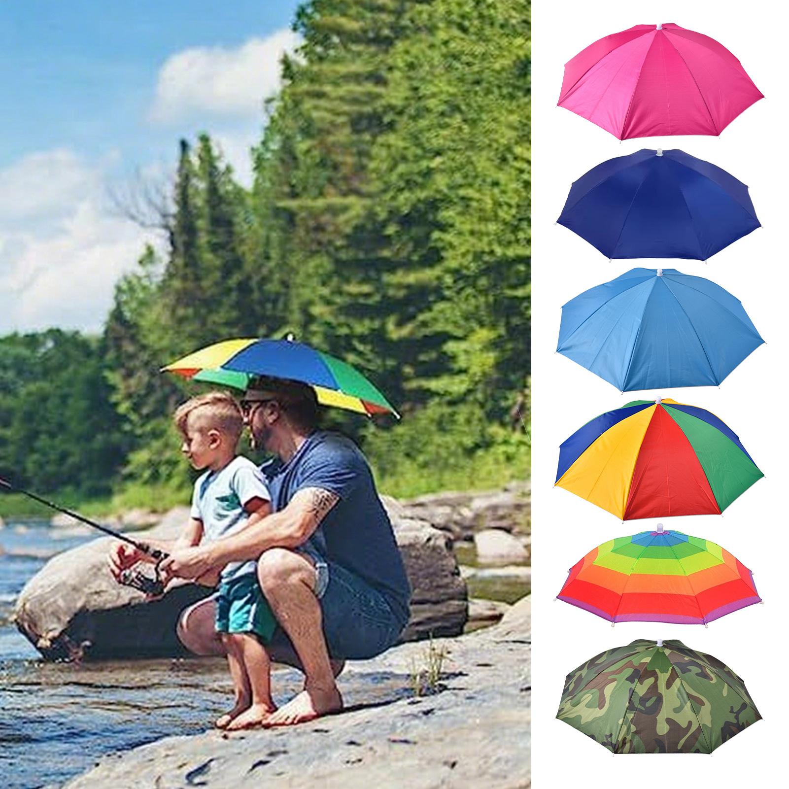 Kids Outdoor Umbrella - Hat with Umbrella Sports Head Umbrella