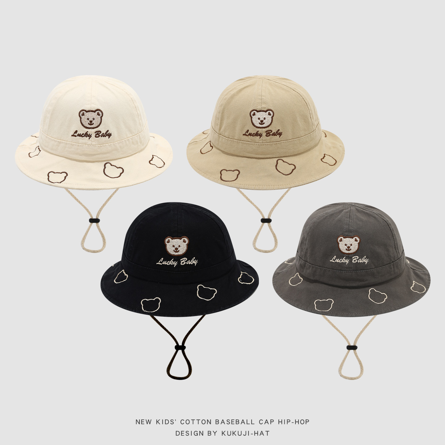 2026 Cute Cartoon Bear Baby Bu - đánh giá và giá Kids Outdoor Hat