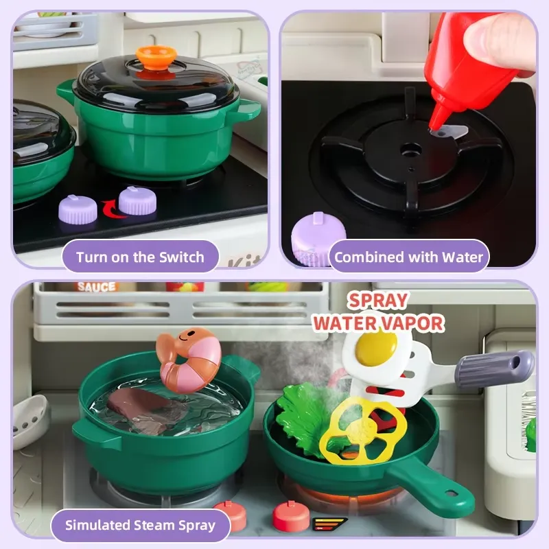 90cm Large Pretend Play Kitche - đánh giá và giá Kids Outdoor Kitchen Accessories