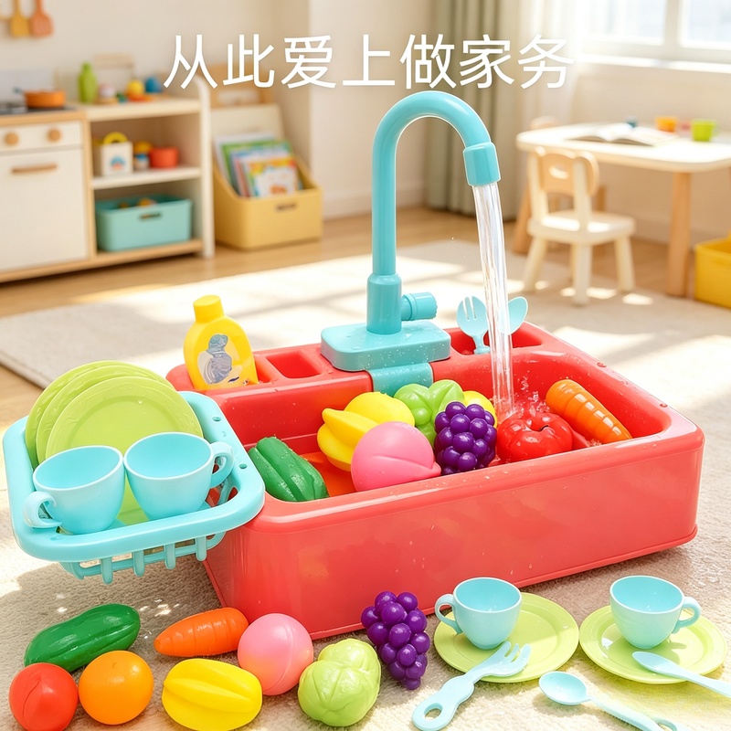 Kitchen Toy Plastic Dish‑Wash  - đánh giá và giá Kids Outdoor Kitchen Accessories