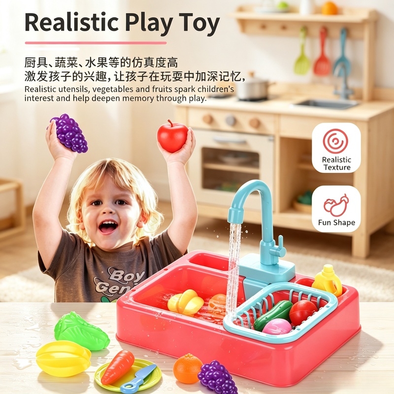 Kitchen Toy Plastic Dish‑Wash  - đánh giá và giá Kids Outdoor Kitchen Accessories
