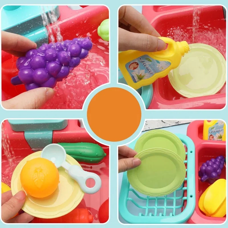 Kitchen Toy Plastic Dish‑Wash  - đánh giá và giá Kids Outdoor Kitchen Accessories