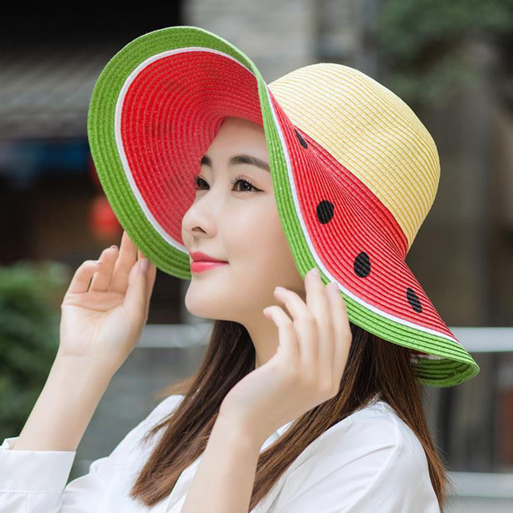 Girls Watermelon Straw Hat Sum - đánh giá và giá Kids Outdoor Hat