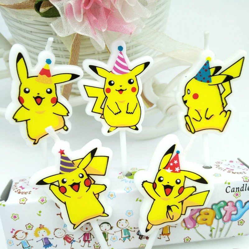 5pcs/lot Pokemon Birthday Cake - đánh giá và giá Kids Outdoor Kitchen Accessories