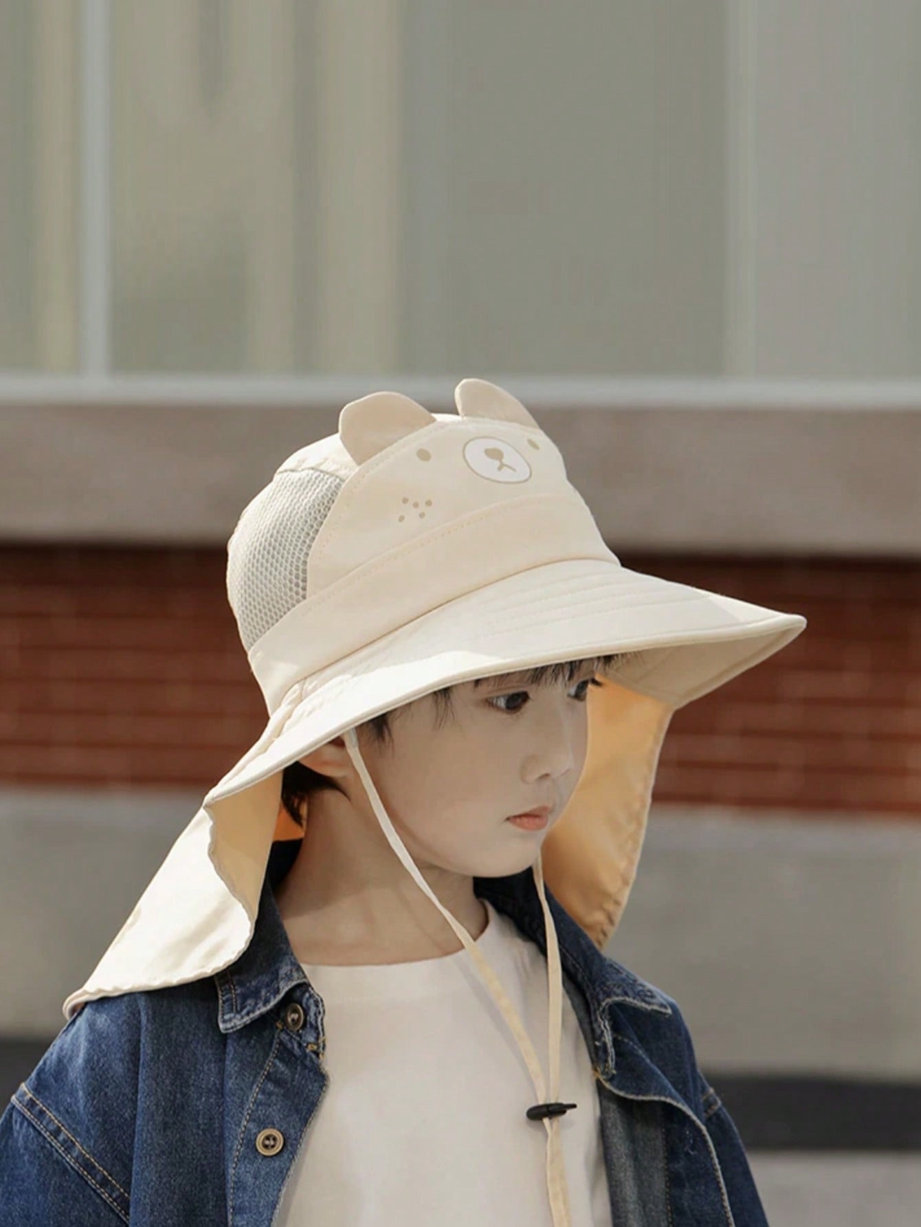 1pcs Kids Cartoon Bear Bucket  - đánh giá và giá Kids Outdoor Hat