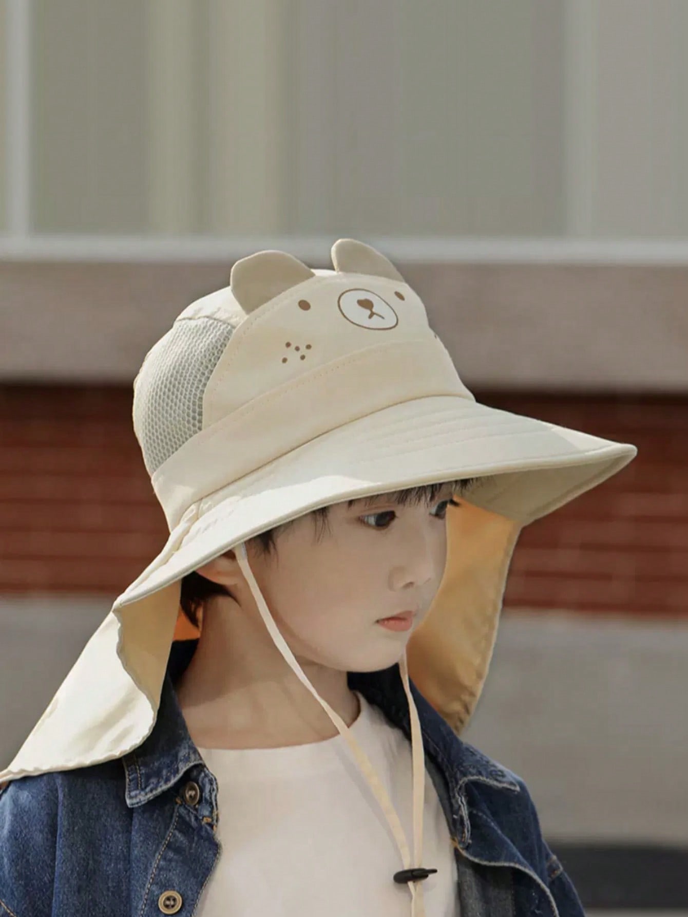 1pcs Kids Cartoon Bear Bucket  - đánh giá và giá Kids Outdoor Hat