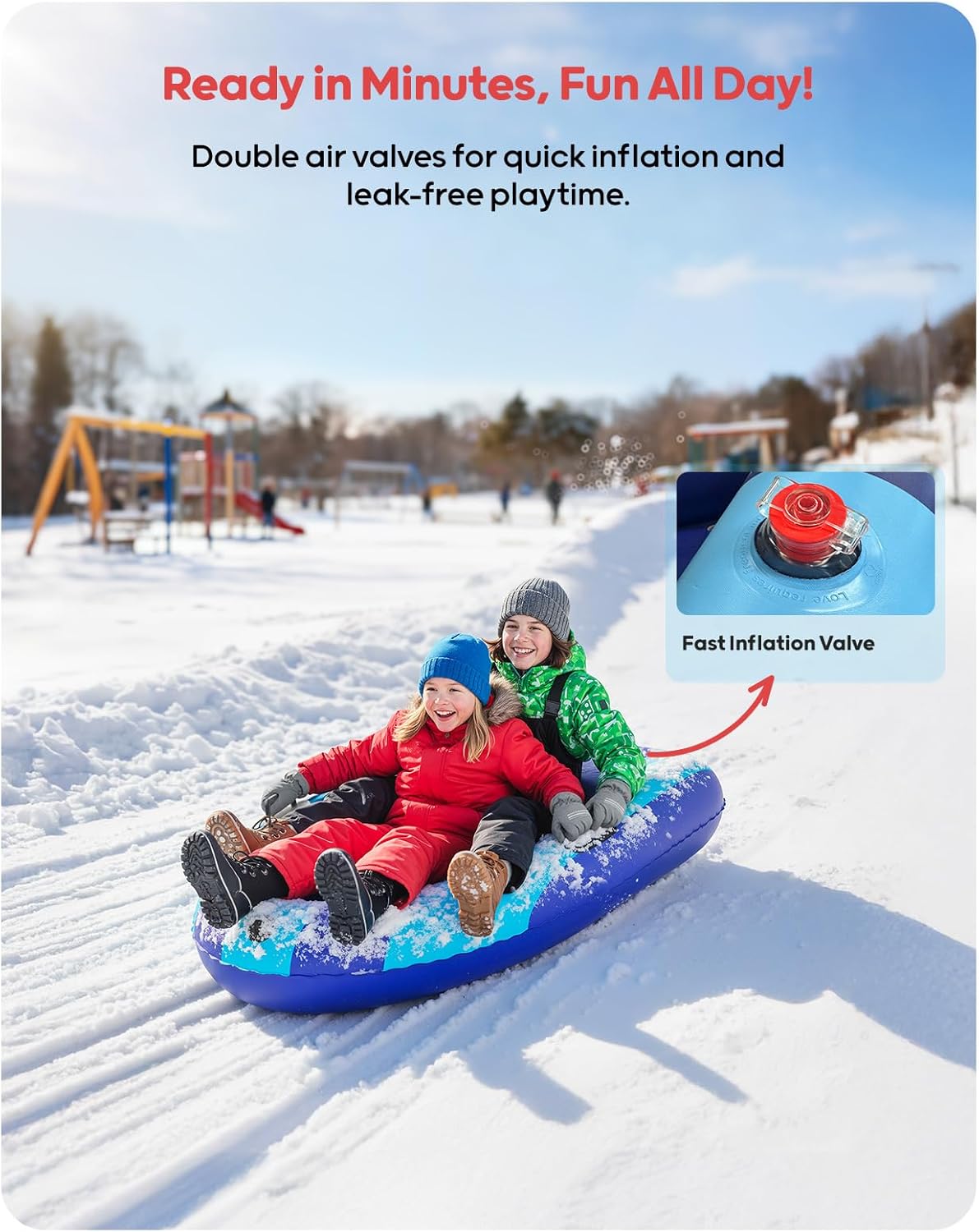 QPAU Inflatable PVC Snow Sled  - đánh giá và giá Outdoor Toys For Kids
