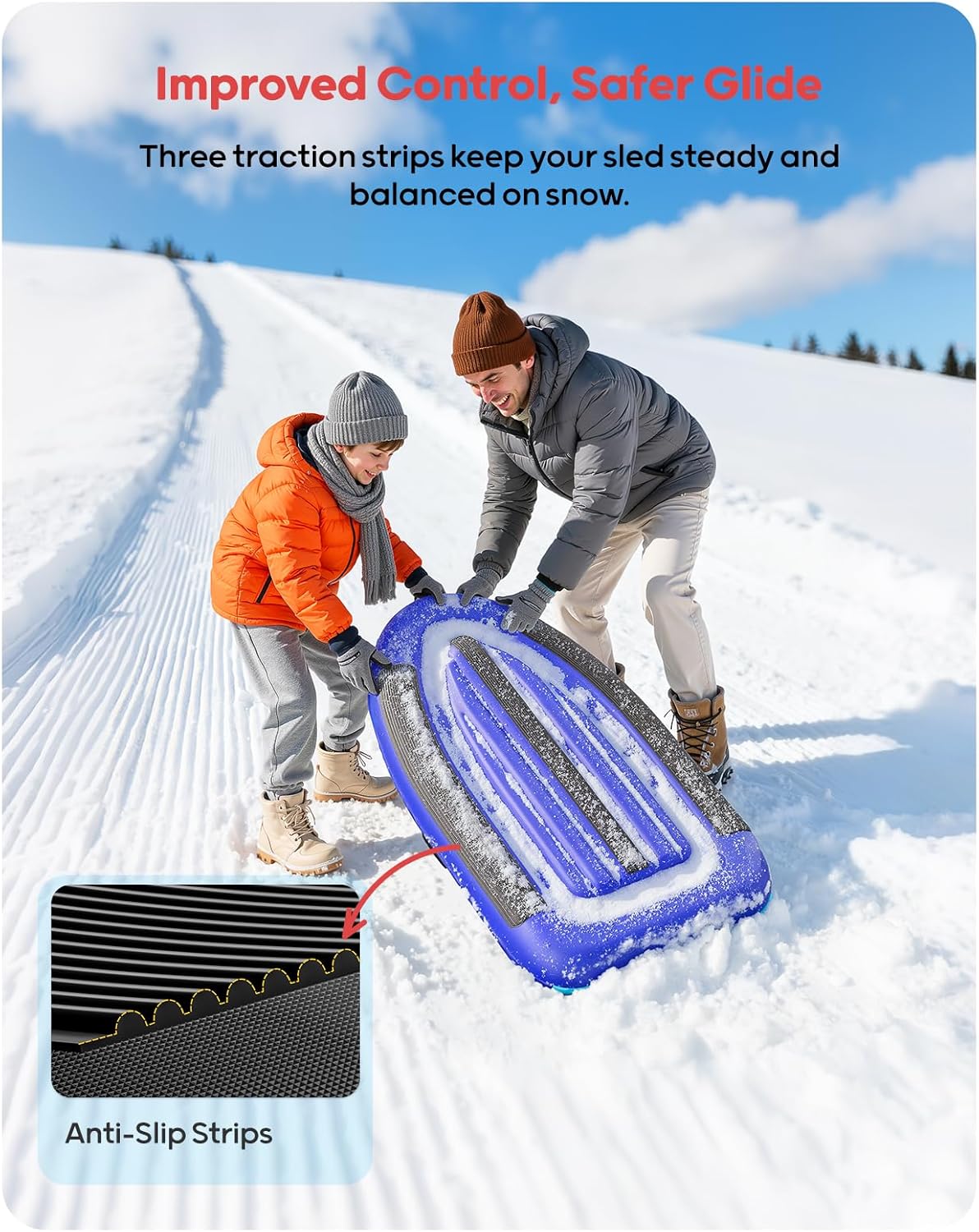 QPAU Inflatable PVC Snow Sled  - đánh giá và giá Outdoor Toys For Kids