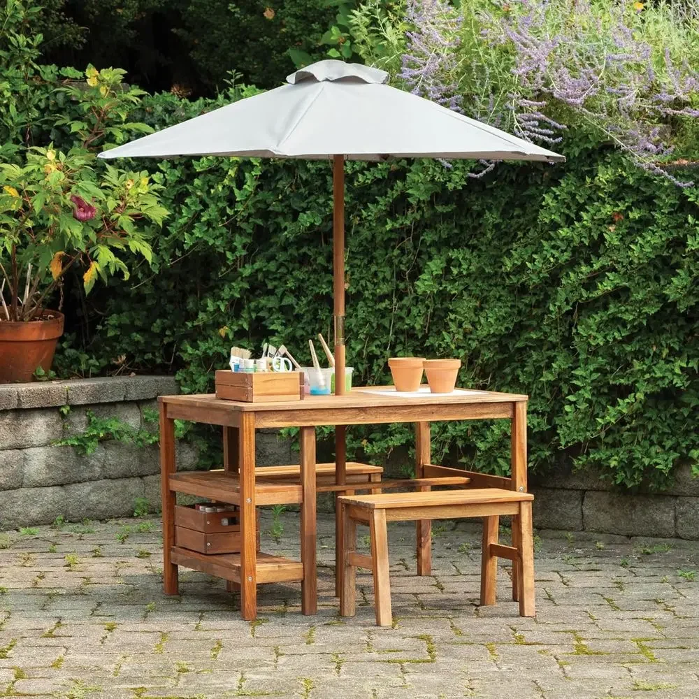 Kids Outdoor Crat Table, Bench - đánh giá và giá Kids Outdoor Bench Table