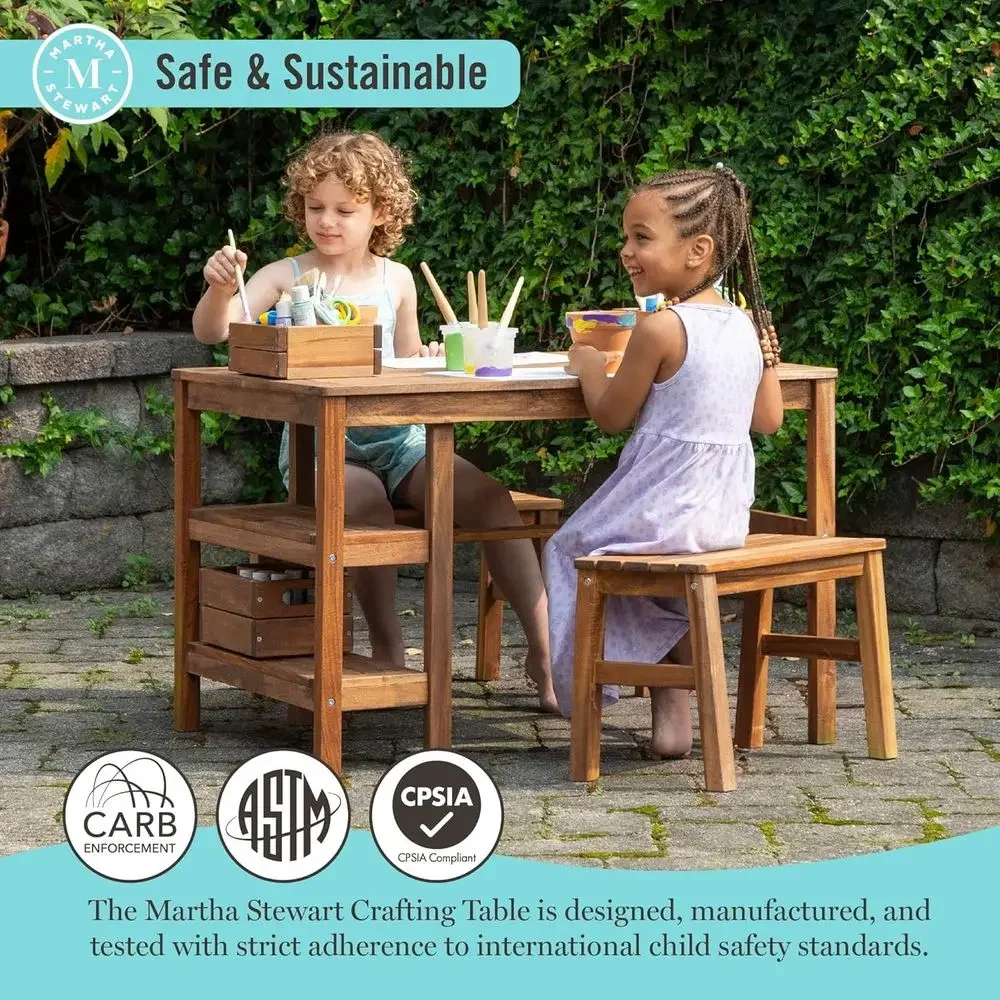 Kids Outdoor Crat Table and 2  - đánh giá và giá Kids Outdoor Bench Table