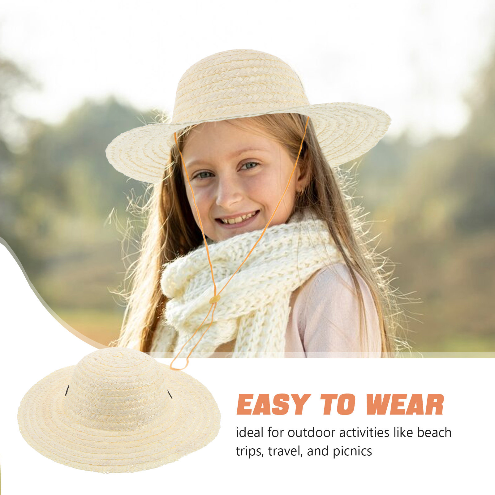 Wheat Straw Hat for Kid DIY Cr - đánh giá và giá Kids Outdoor Hat