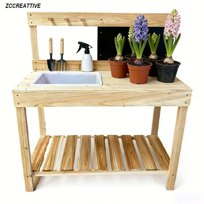 ZCCREATTIVE Children Wooden Po - đánh giá và giá Kids Outdoor Bench Table