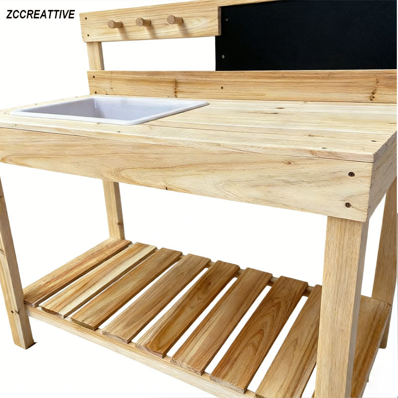 ZCCREATTIVE Children Wooden Po - đánh giá và giá Kids Outdoor Bench Table