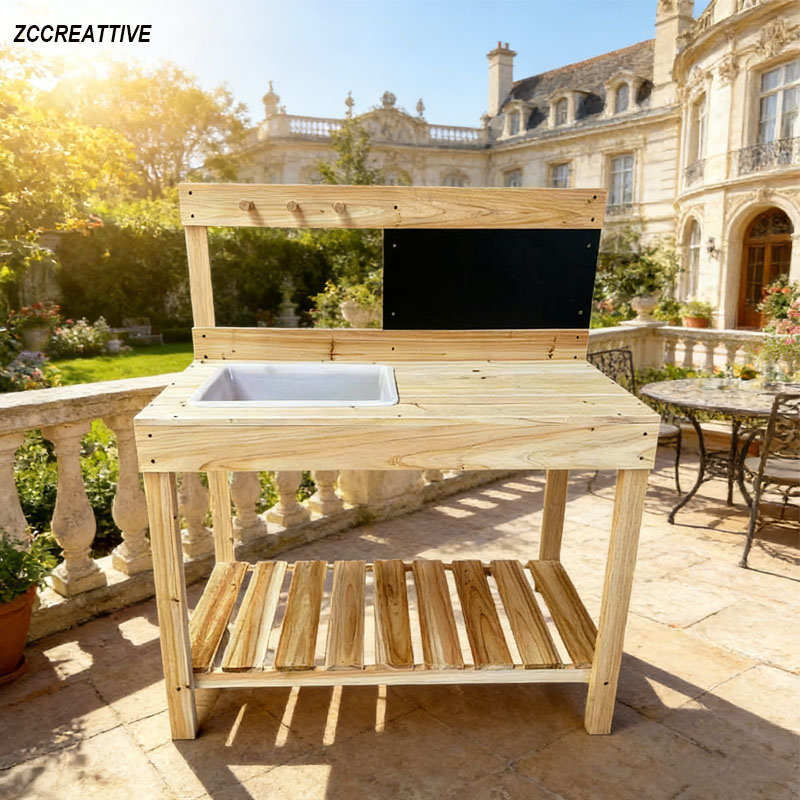 ZCCREATTIVE Children Wooden Po - đánh giá và giá Kids Outdoor Bench Table