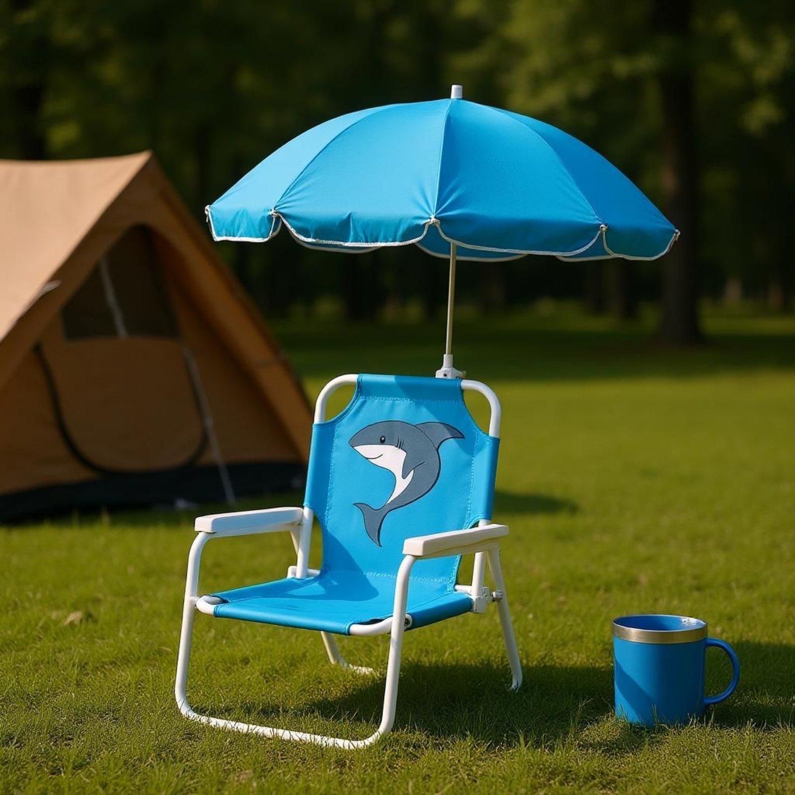 Kids Beach Chair with Umbrella - đánh giá và giá Kids Outdoor Foldable Chair