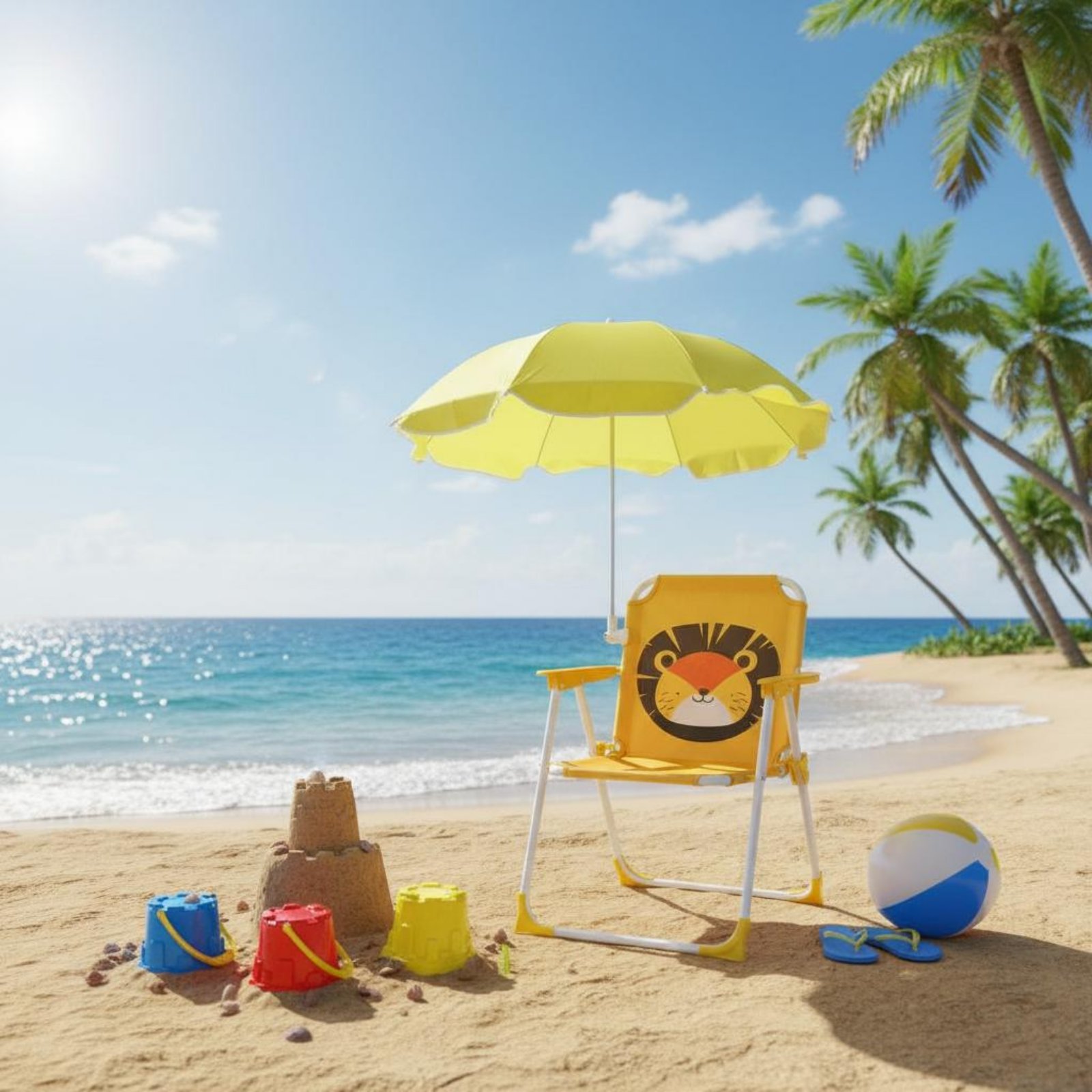 Kids Beach Chair with Umbrella - đánh giá và giá Kids Outdoor Foldable Chair