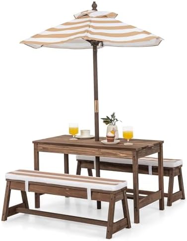 Kids Picnic Table, Outdoor Woo - đánh giá và giá Kids Outdoor Bench Table