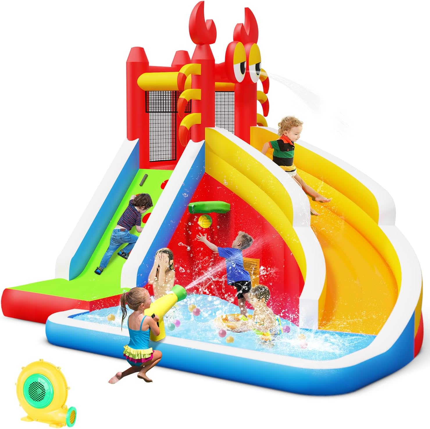 Large Inflatable Bounce House  - đánh giá và giá Kids Outdoor Climbing Wall
