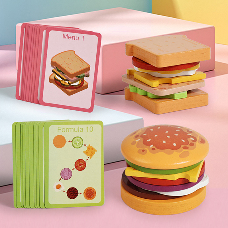 ·NewWooden Hamburg Sandwich St - đánh giá và giá Kids Outdoor Kitchen Accessories