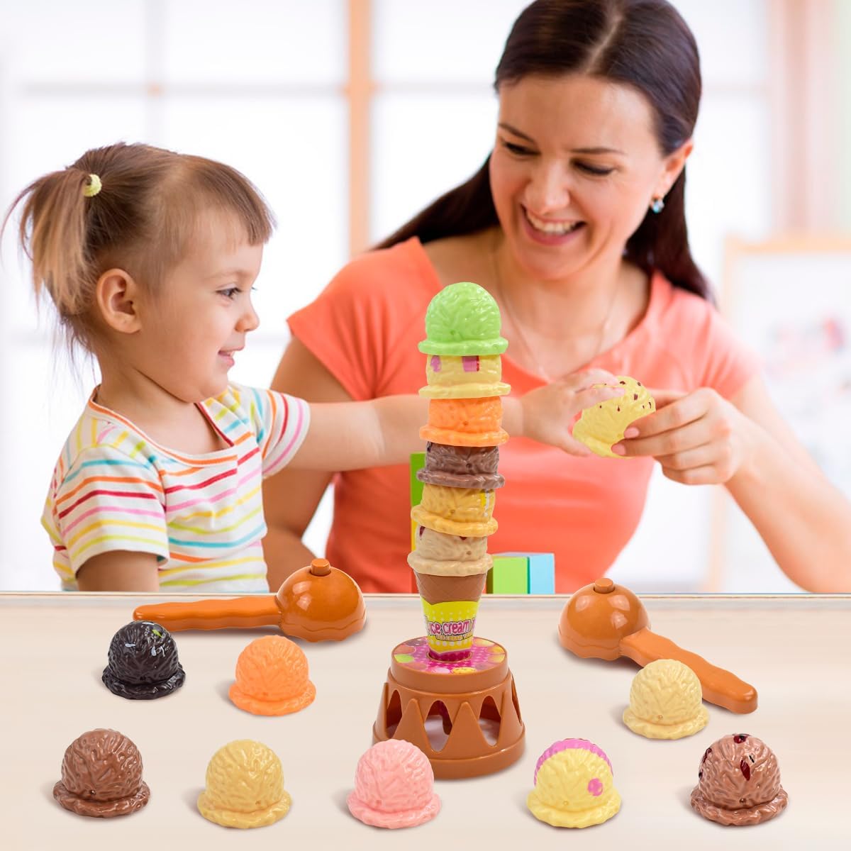 Children's Ice Cream Stacking  - đánh giá và giá Kids Outdoor Kitchen Accessories