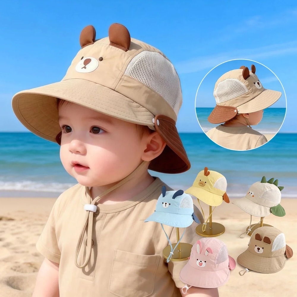 Cute Cartoon Baby Beach Hat wi - đánh giá và giá Kids Outdoor Hat