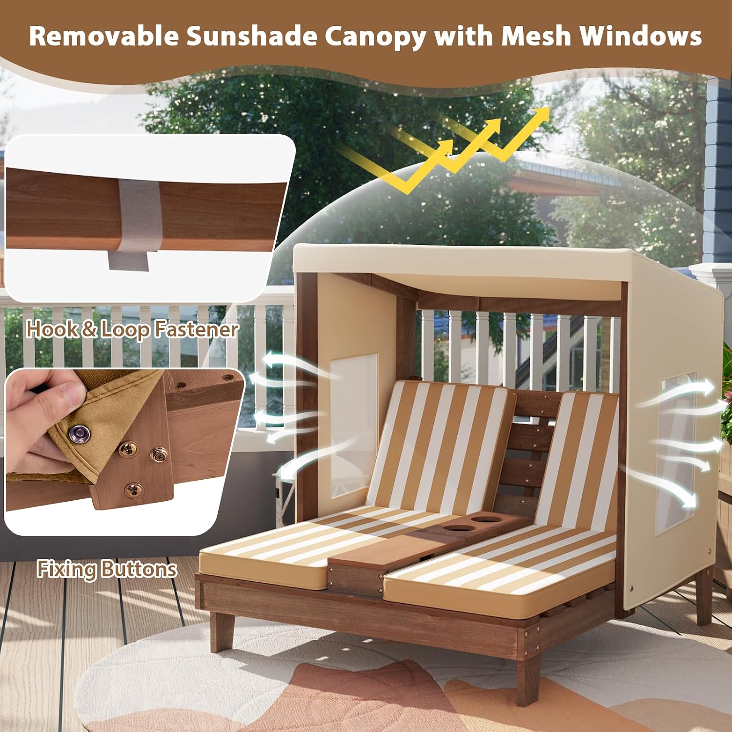 Wood Double Kids Chaise Lounge - đánh giá và giá Kids Outdoor Lounge