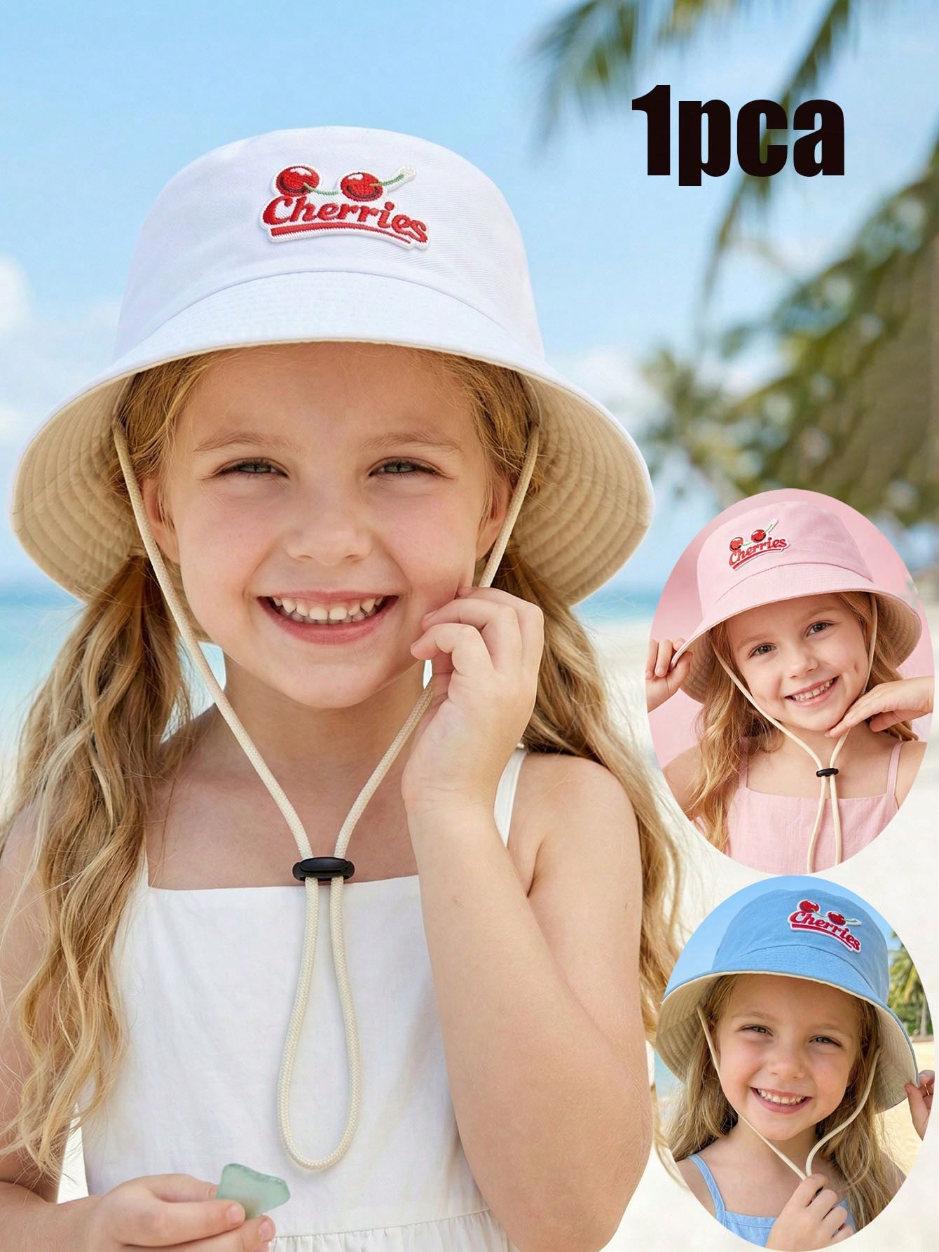1Pc 2-6Y Kids Red Cherry Fishe - đánh giá và giá Kids Outdoor Hat